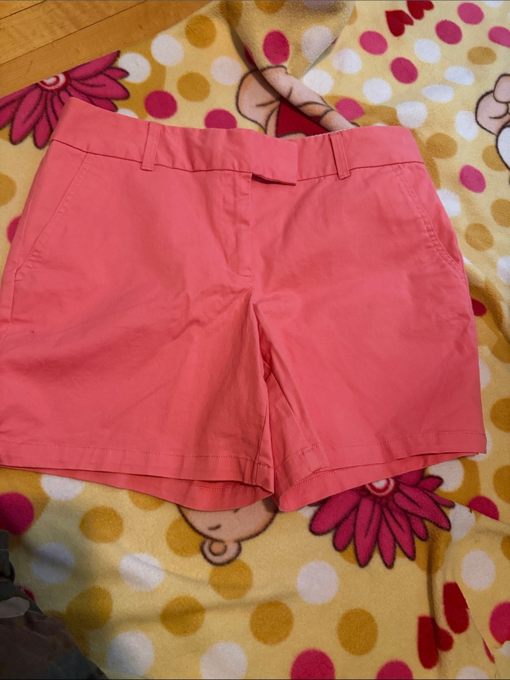 LOFT Coral Pink Flat-Front Bermuda Shorts